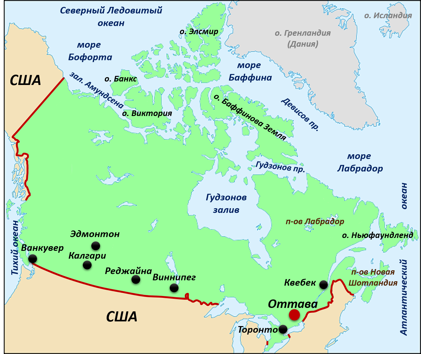 Омывающие моря и океаны канады. Рельеф Канады карта. Море Бофорта на карте Северной Америки. Канада Гудзонов залив карты. Море Бофорта на карте Северного Ледовитого.