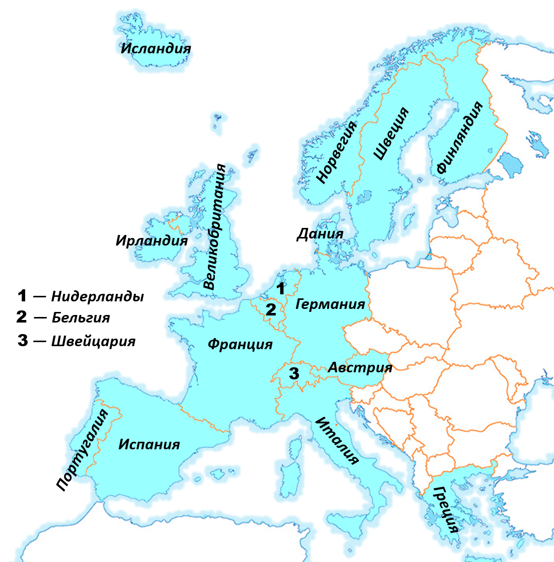 Культурно-исторические регионы Европы. Западная Европа. Районы Западной Европы. Карта Западной Европы.