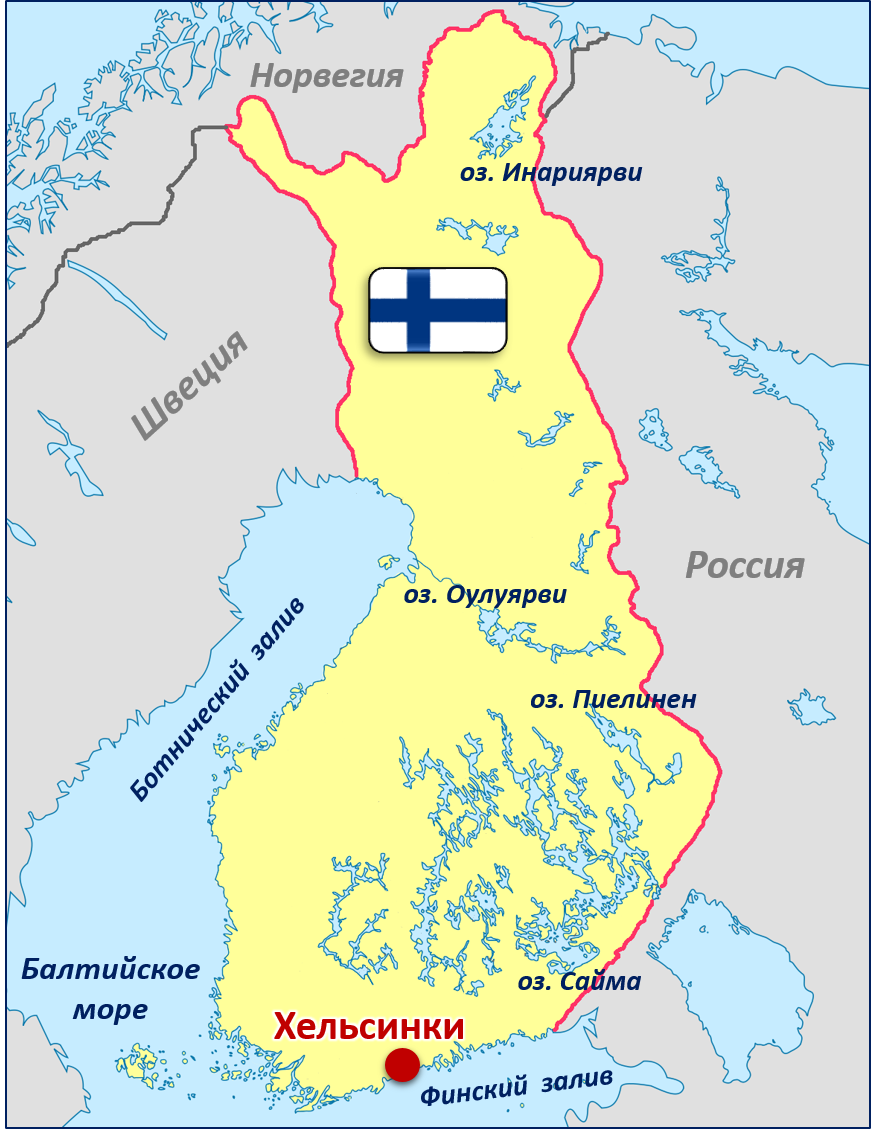 Граница России и Финляндии на карте. Озера Финляндии на карте. Расположение Финляндии на карте. Территория Финляндии на карте.