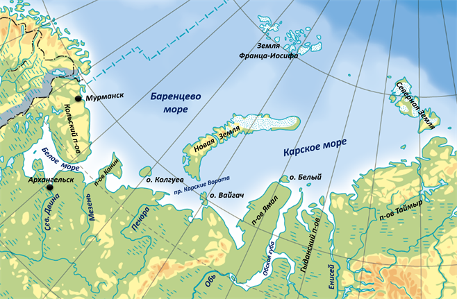 Моря Северного Ледовитого океана — урок. География, 8 класс.